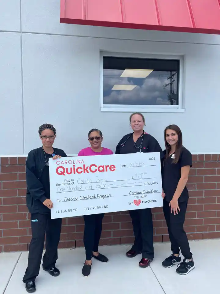 Teacher Giveback Program | Carolina QuickCare