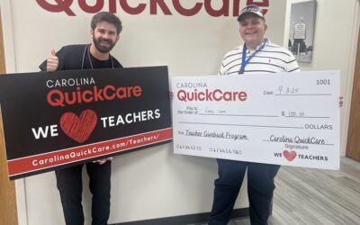 Carolina QuickCare September 2025 Teacher Giveback Program Winners